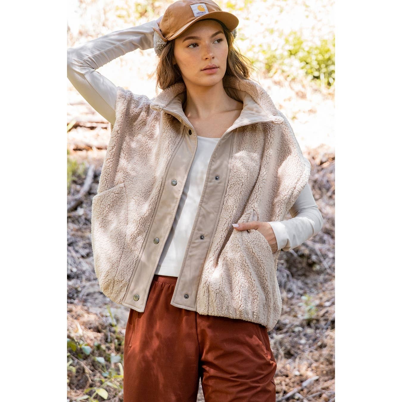OVERSIZED MICRO SHERPA VEST