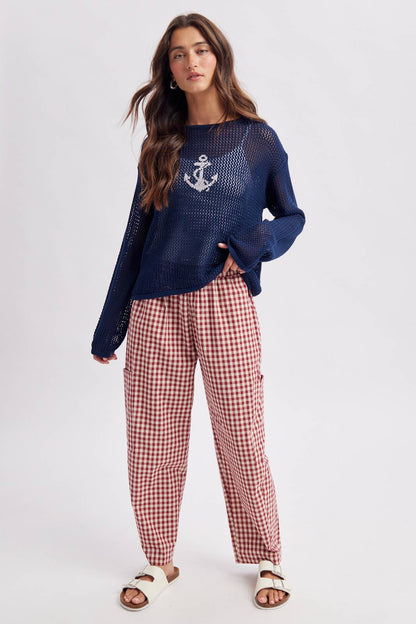 Sailor Anchor Open Knit