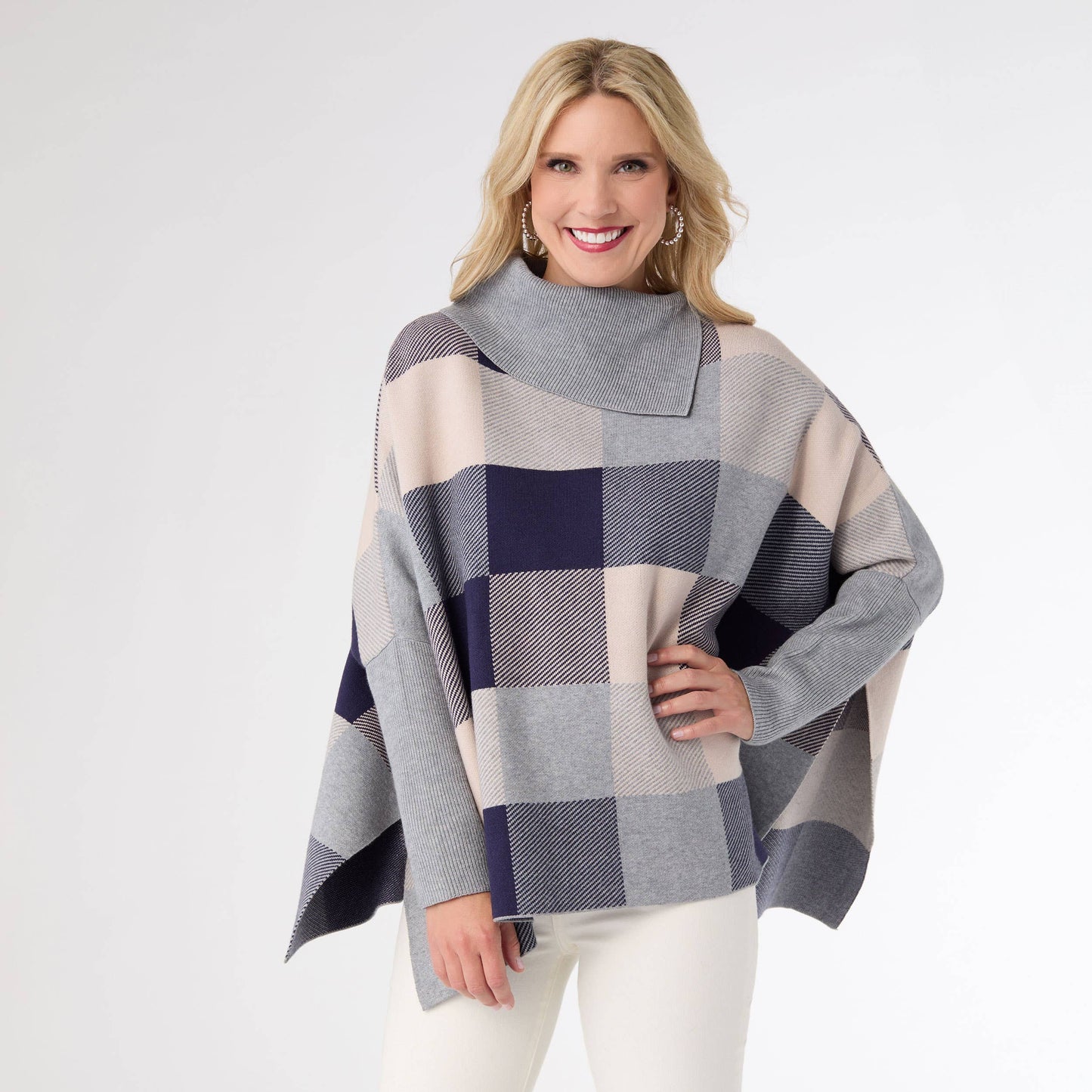Loren Colorblock Poncho