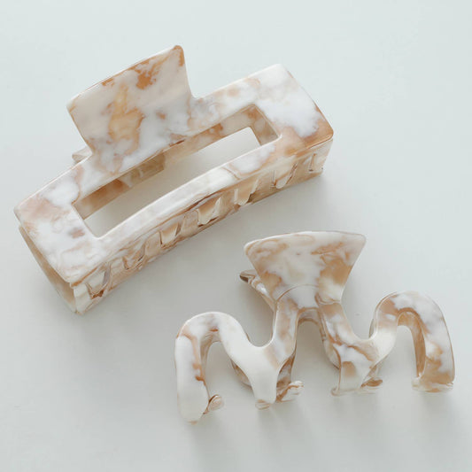 Calacatta Gold Large - Assorted Claw Clips