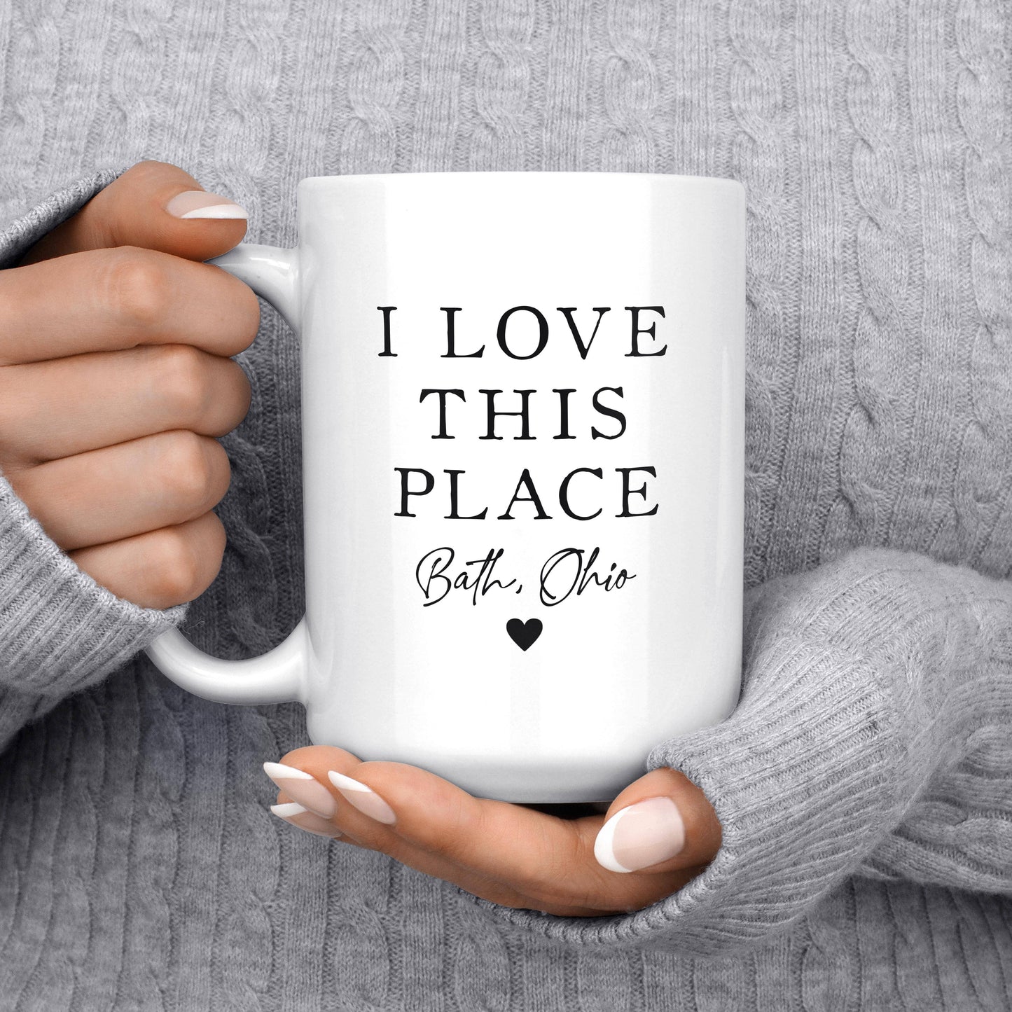 I Love This Place Kennebunkport, Maine mug