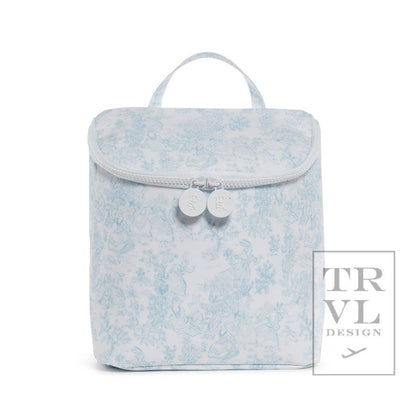 Take Away Lunch Bag - Insulated Bunny Toile Blue