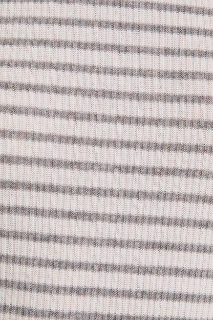 Round Neck Tie Detail stripe top