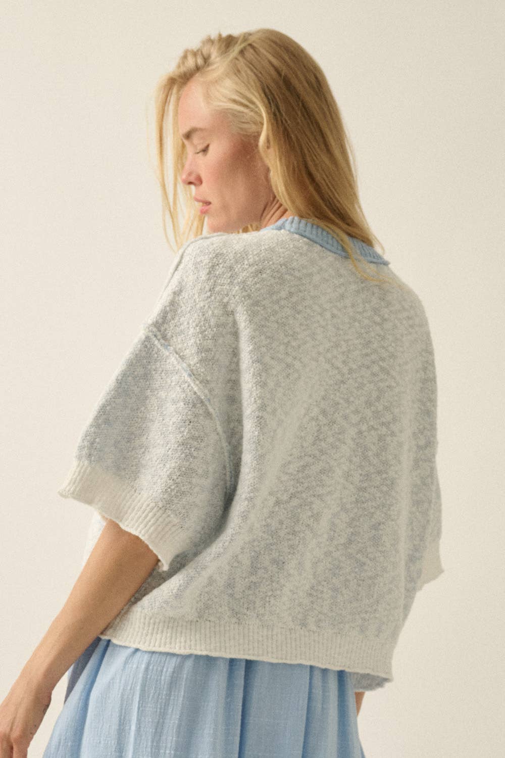Anchor Jacquard-Knit SS Sweater