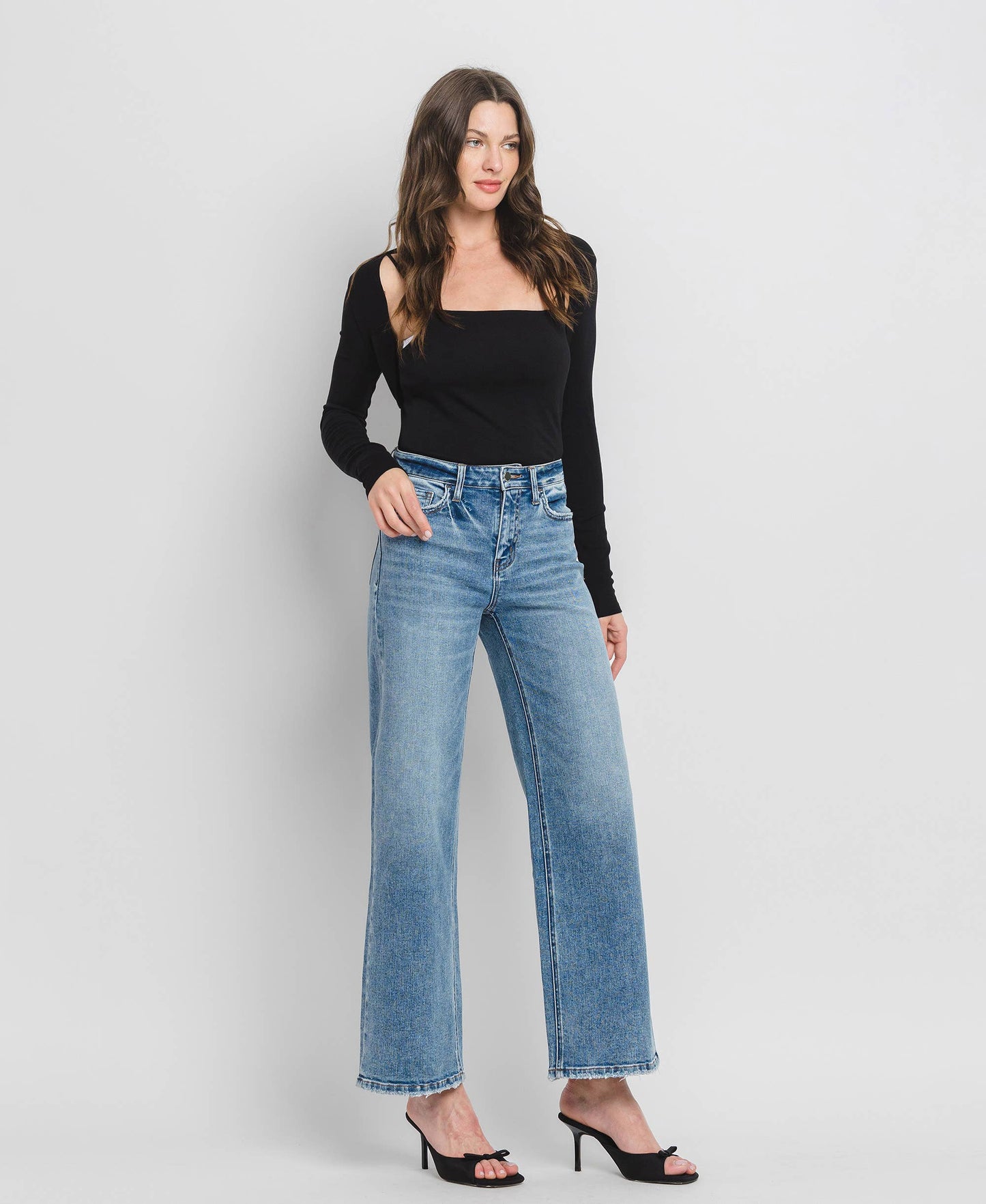 High Rise Wide Leg Jeans