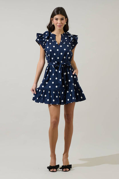 Caryn Polka Dot Ivona Mini Dress