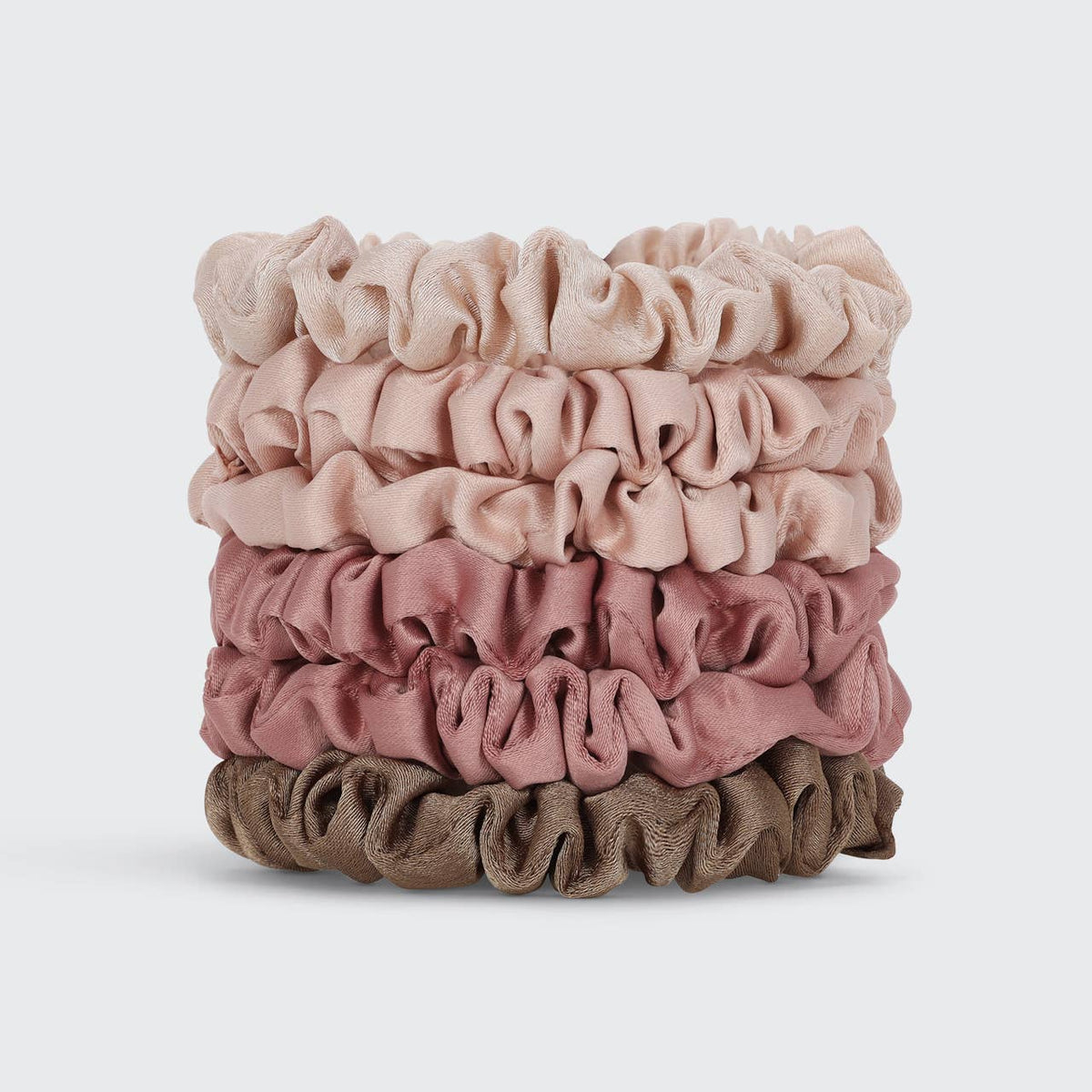 Ultra Petite Satin Scrunchies - Terracotta
