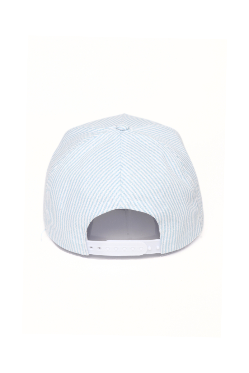 CRAB Coastal Embroidered Stripe Print Cap