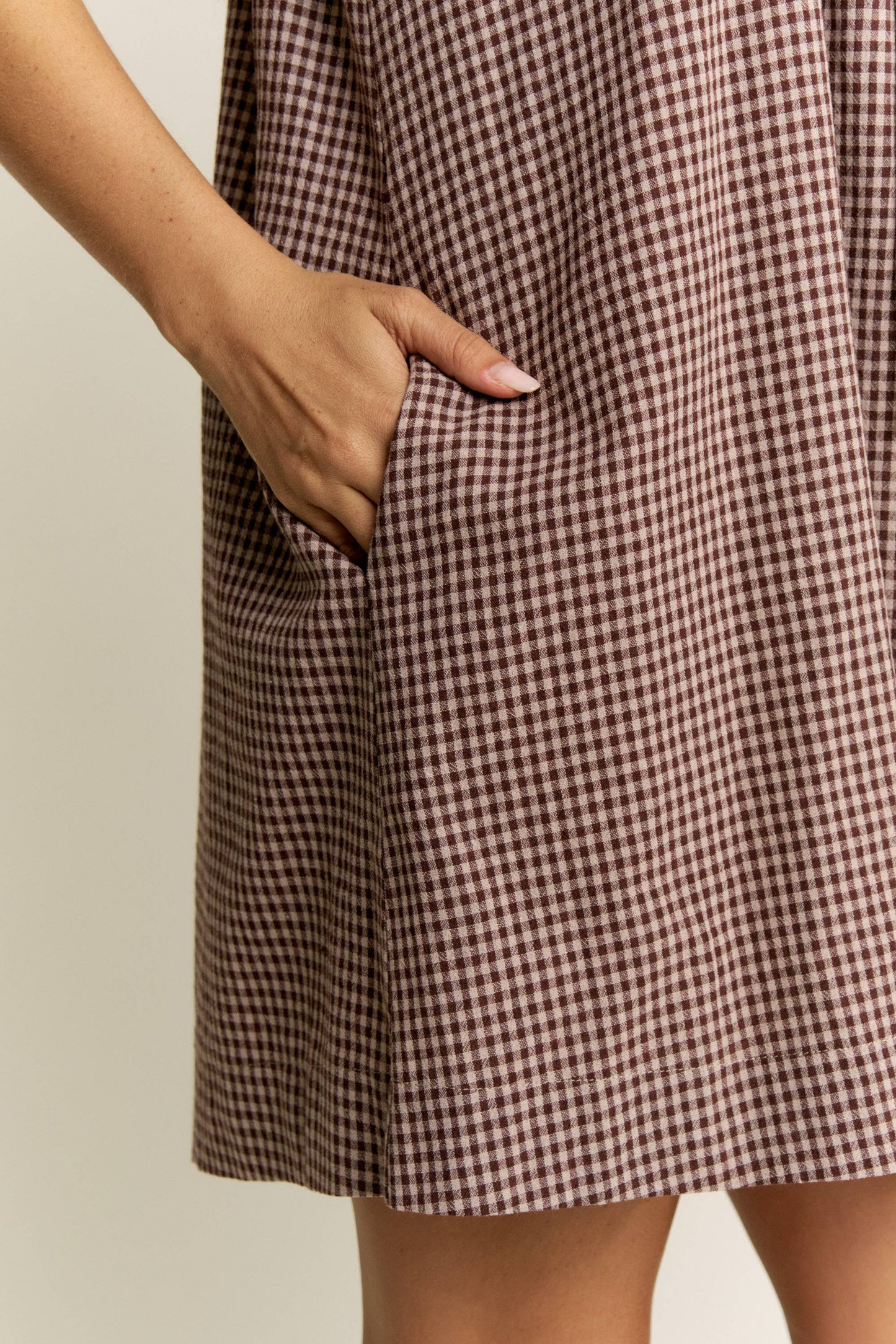 Gingham Puff Sleeve Dress