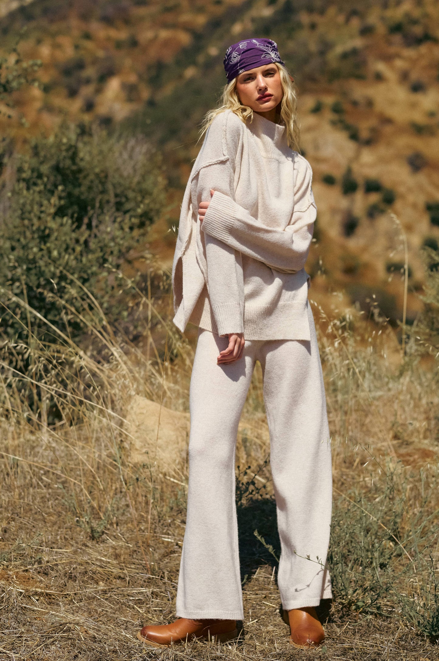 Mock Neck Knit Sweater & Pants