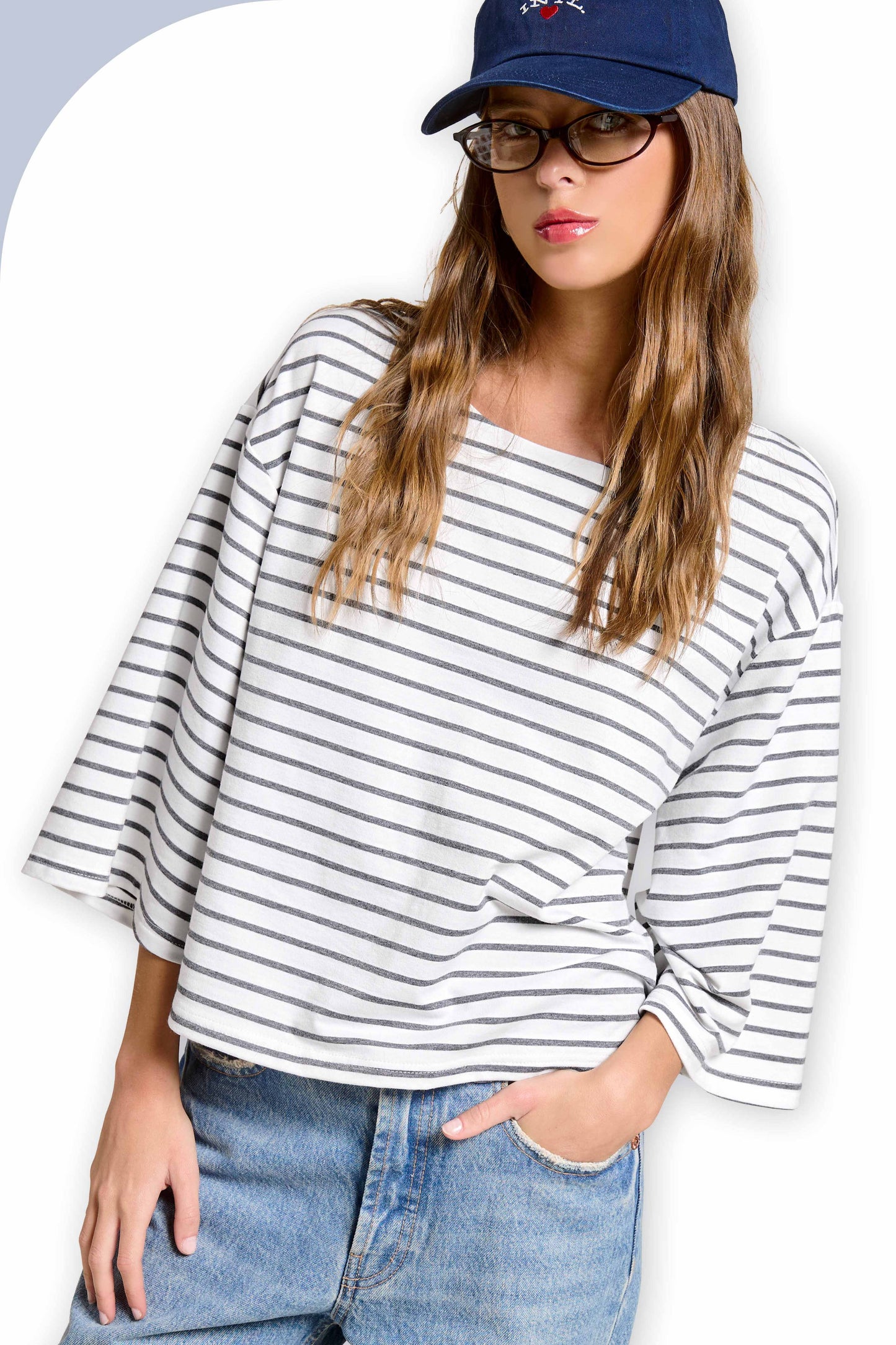 Striped Semi Crop Top