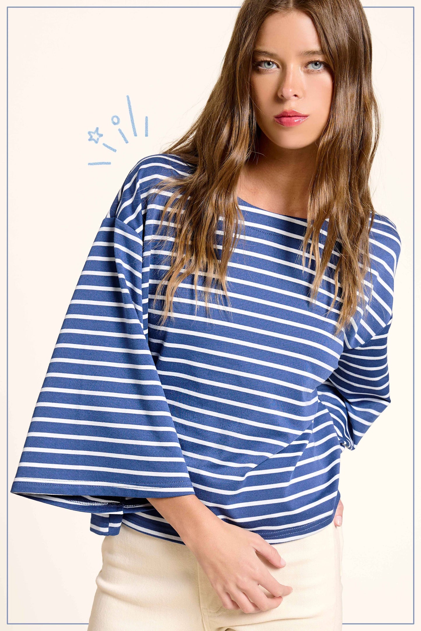Striped Semi Crop Top