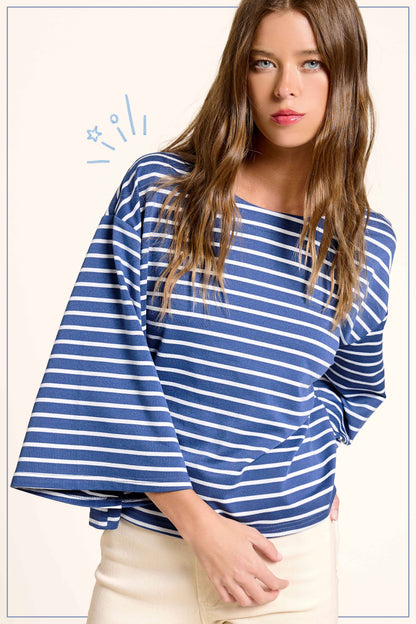 Striped Semi Crop Top