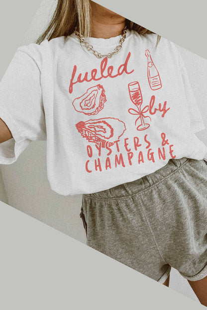 Oysters & Champagne Oversized Tee