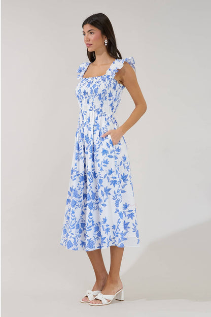 Heidi Smocked Midi Dress