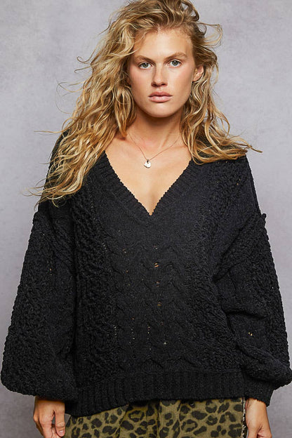 V-neck semi crop top