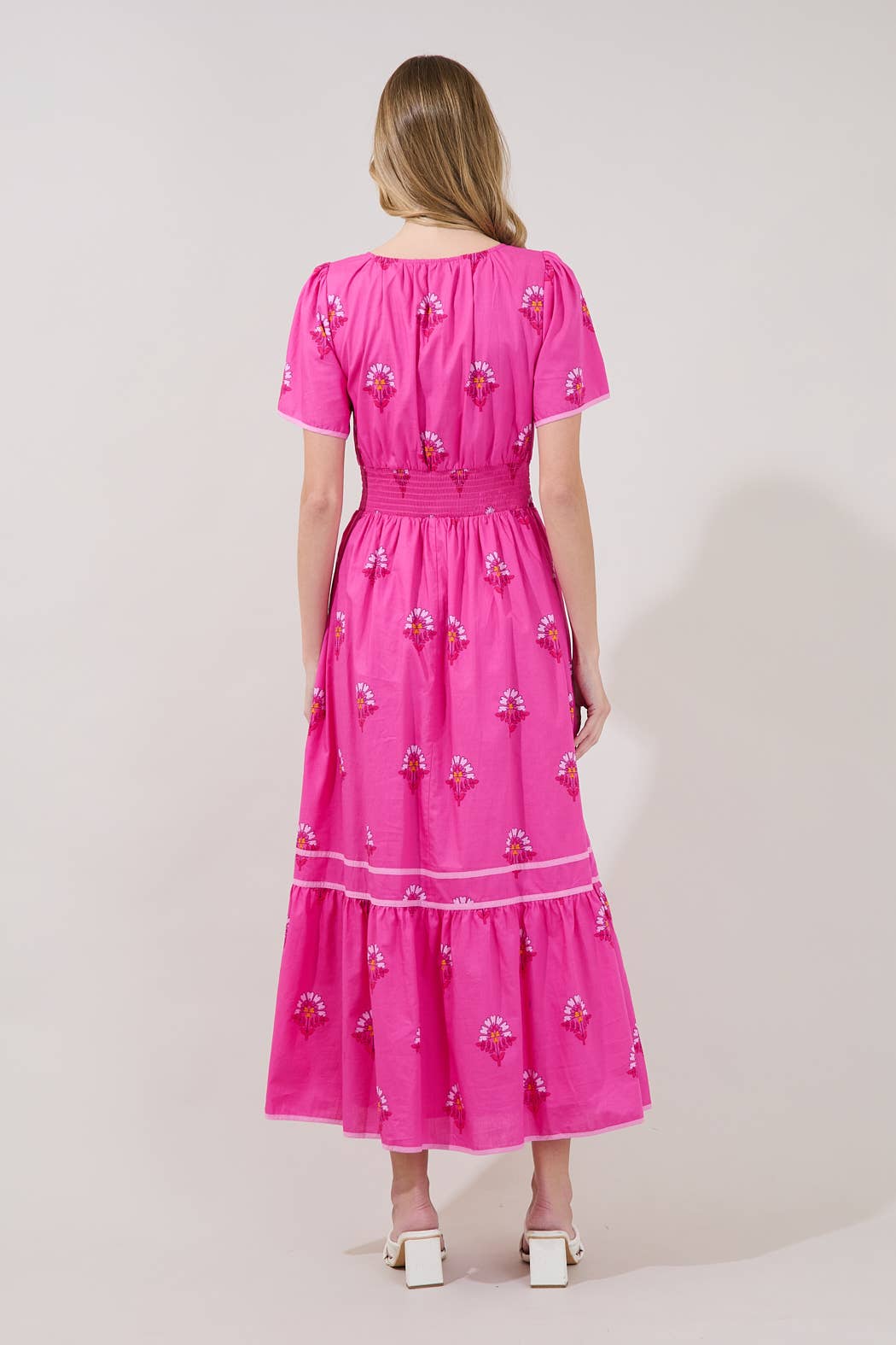 Ordy Smocked Midi Dress