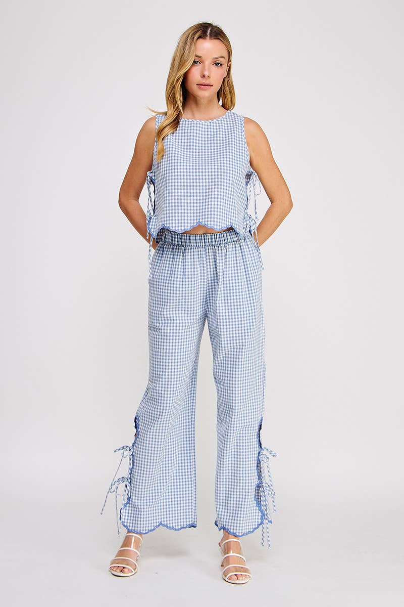 Woven Gingham Tank