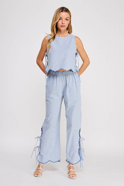 Woven Gingham Tank