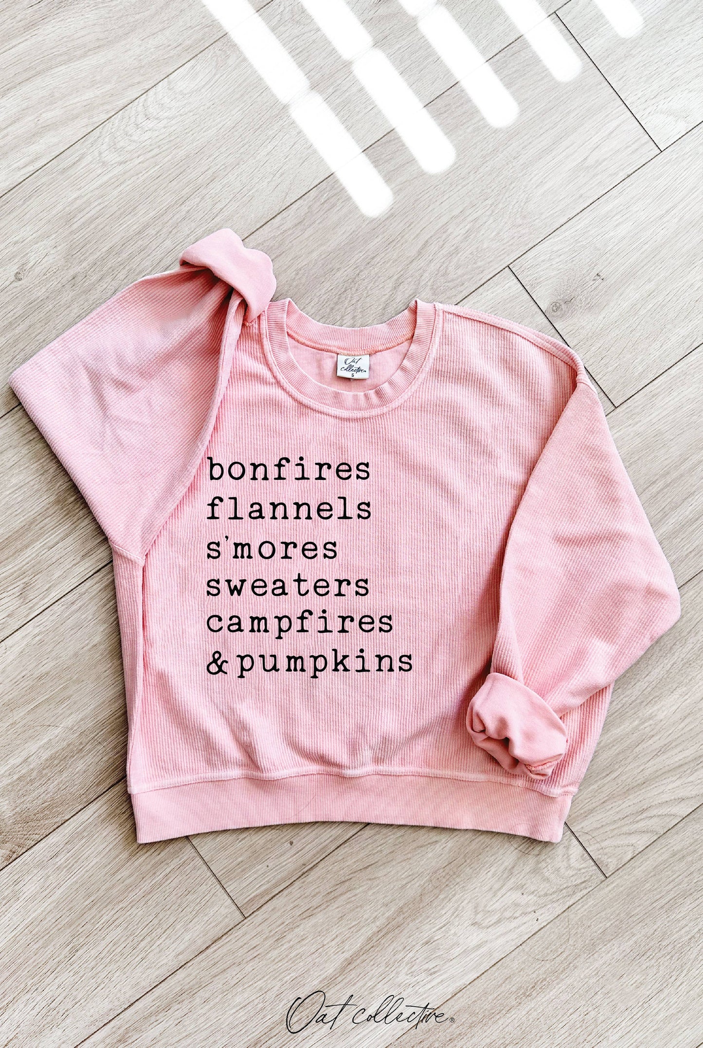 BONFIRES FLANNELS Cropped Thermal Vintage Pullover
