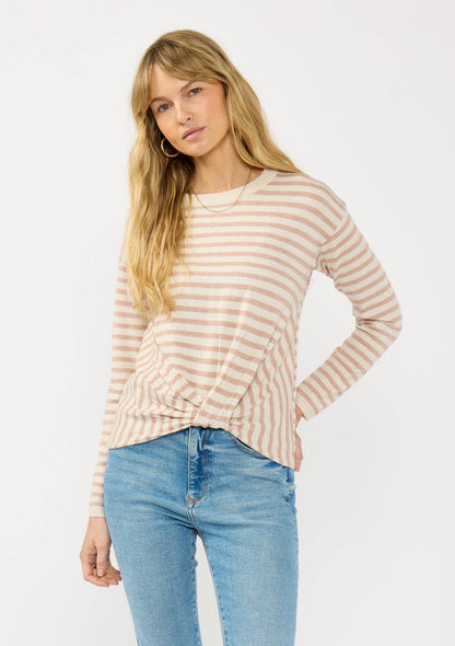 Front Knot Pullover Sweater