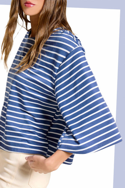 Striped Semi Crop Top