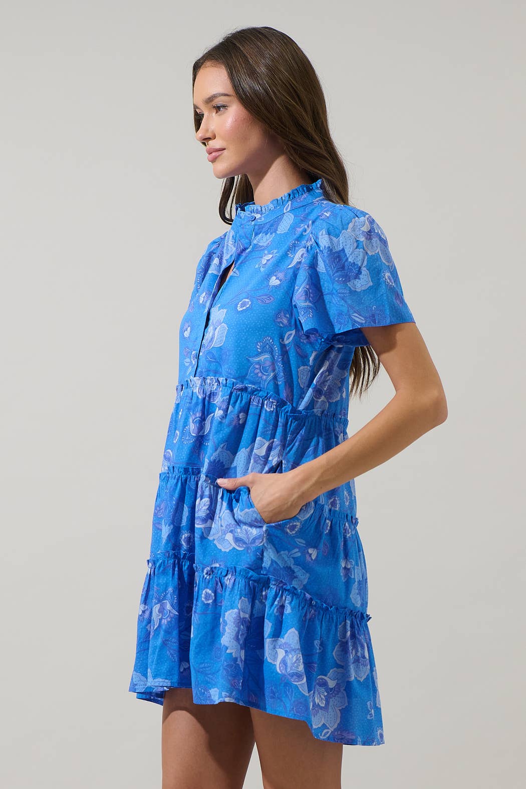 Selma Floral Otis Tiered Mini Dress