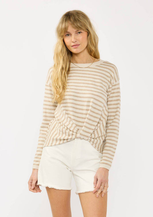 Front Knot Pullover Sweater