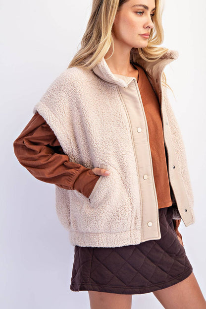 OVERSIZED MICRO SHERPA VEST
