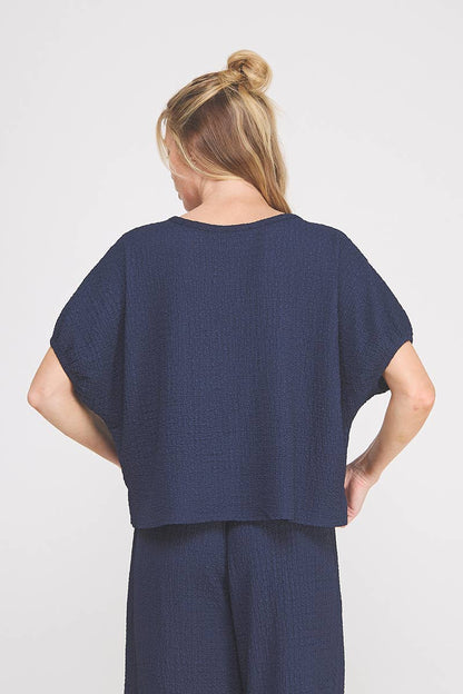 Textured Knit Dolman Top