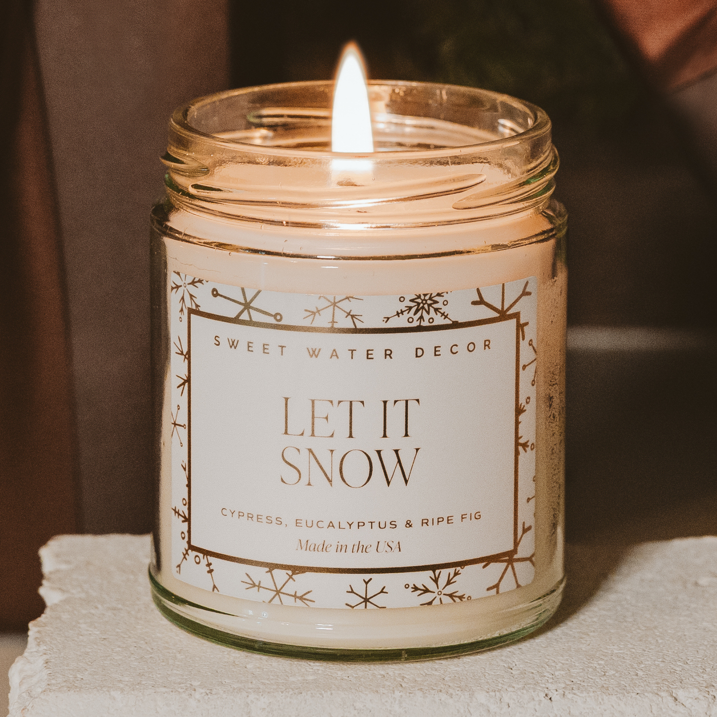 Let It Snow Candle