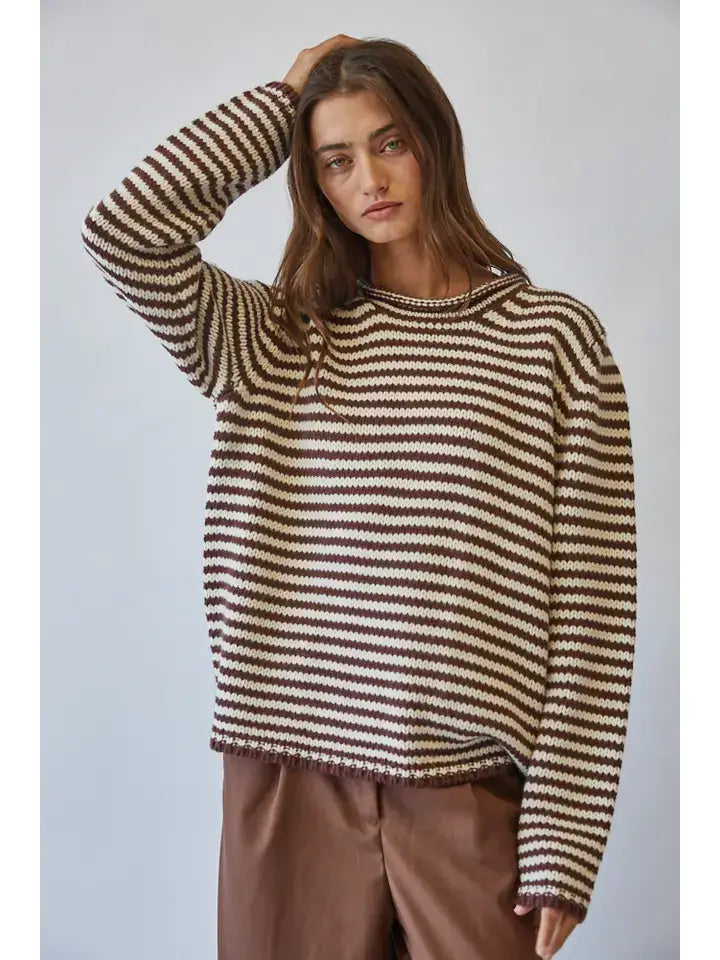 Cozy Stripe Knit Sweater