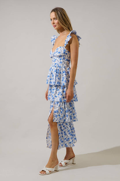 Covina Tiered Midi Dress