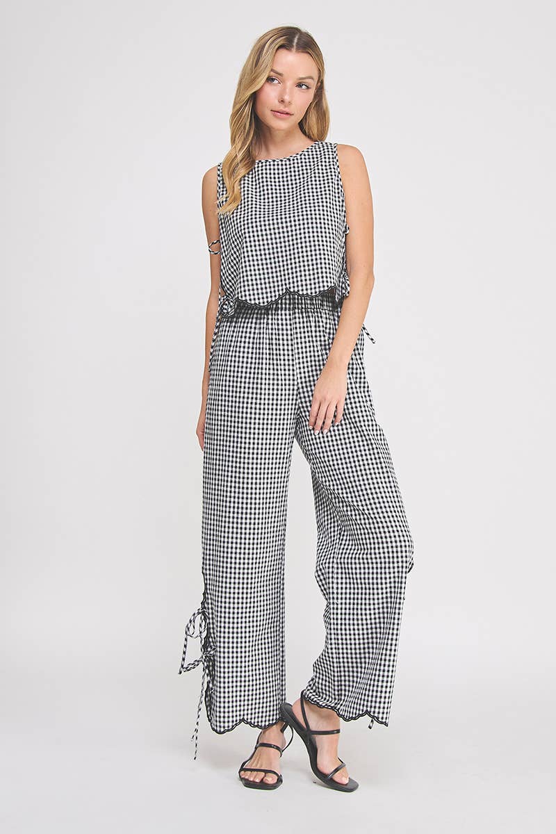 Woven Gingham Tank
