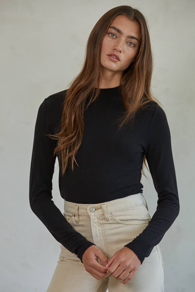 Knit Mock Neck