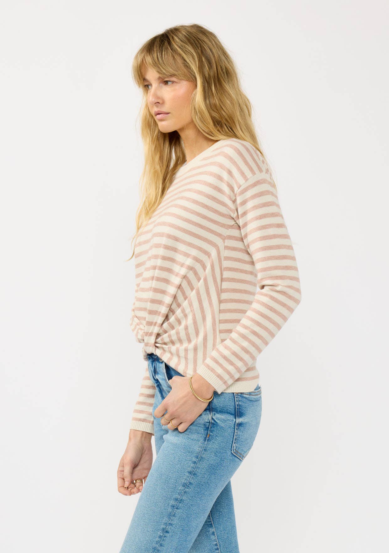 Front Knot Pullover Sweater