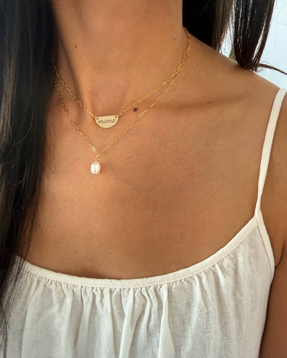 Baroque Pearl Necklace Gold Filled