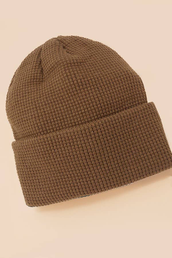 Soft Ribbed Knit Beanie Hat