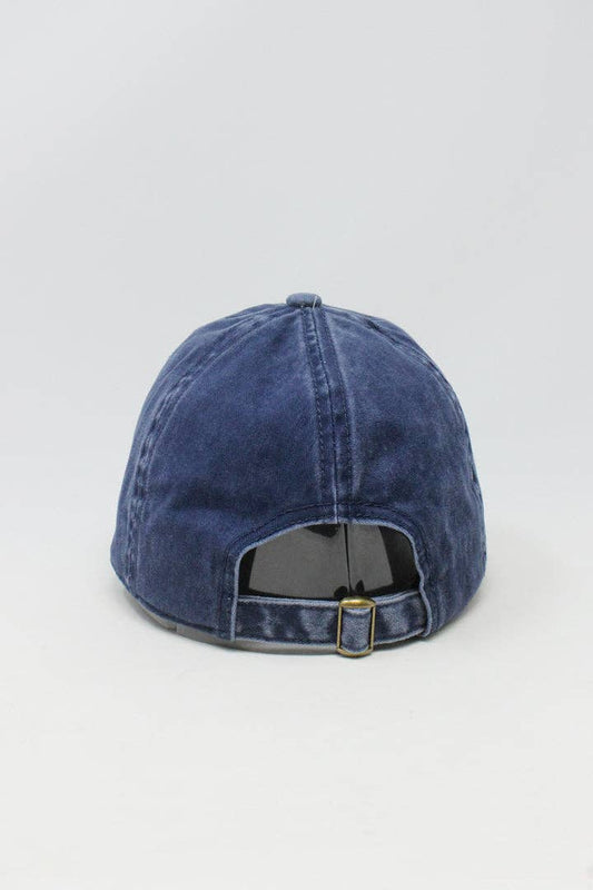 LCAP429 - Vintage Washed Baseball cap Anchor Embroidery