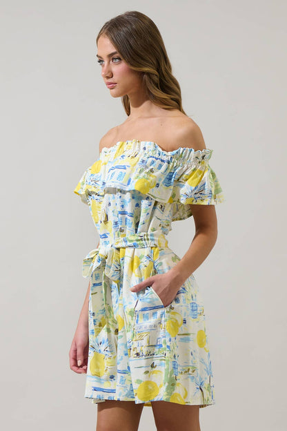 Amalfi Coast Valena Ruffle Mini Dress