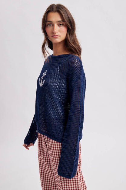 Sailor Anchor Open Knit