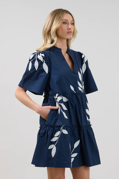 Dixie Split Neck Shift Dress