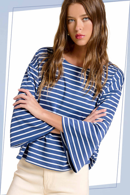 Striped Semi Crop Top