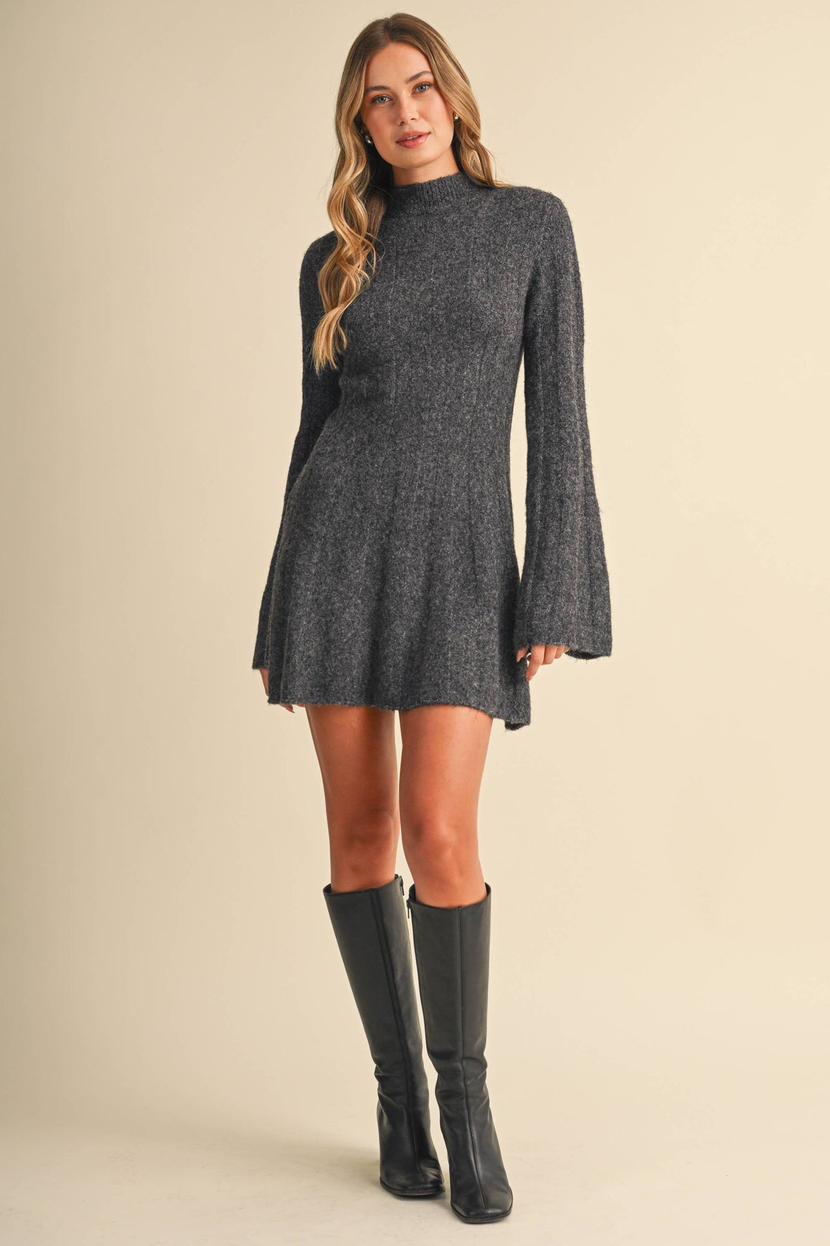 Ribbed Sweater Mini Dress