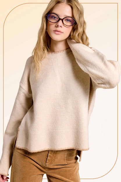 Contrast Stitch Sweater