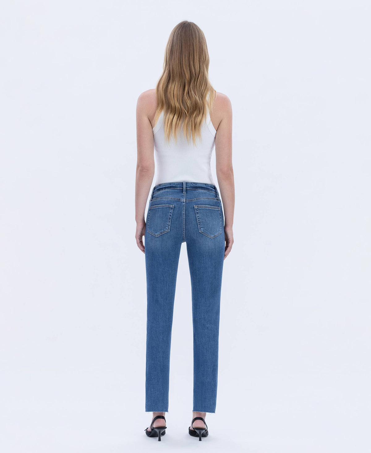 High Rise Slim Straight Jeans