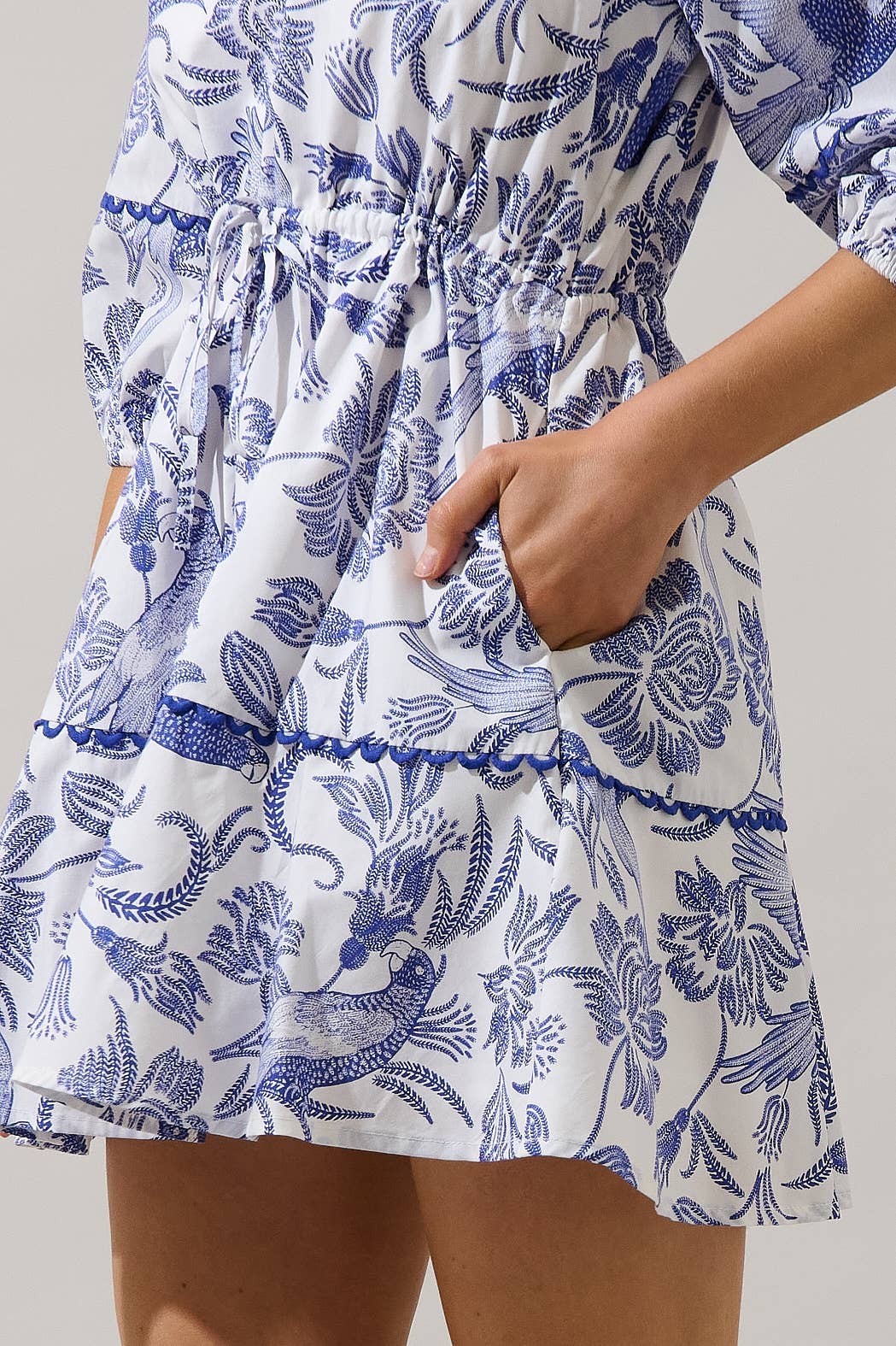 Dabria Split Neck Mini Dress
