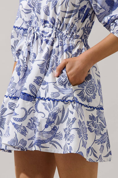 Dabria Split Neck Mini Dress