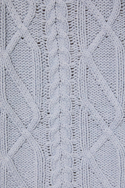 Oversized Crop Cable Knit Sweater