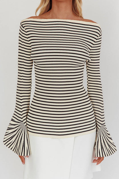 Long Sleeved Striped Sweater